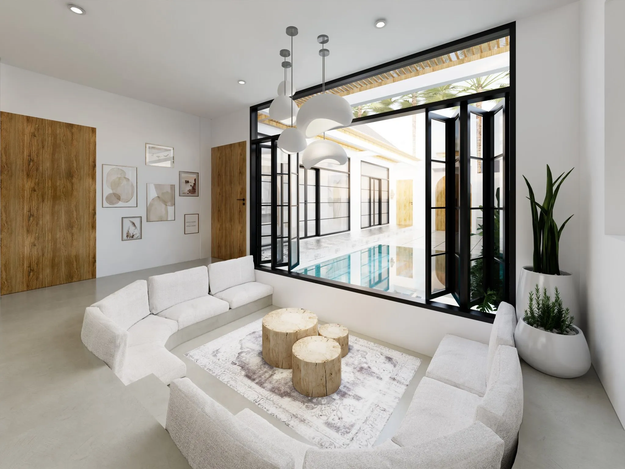 Completed villas purchased by a Belgian retirement couple in Balangan